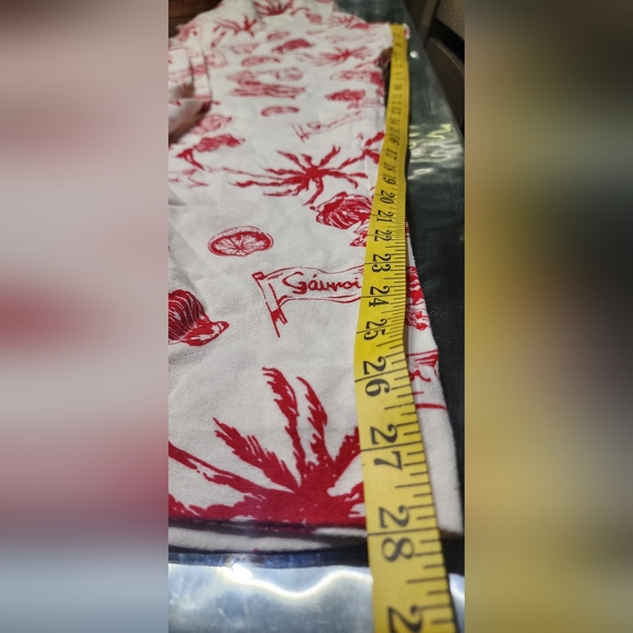 April Kiss linen blend wide-leg with Fun Graphic Print Pants - Picture 7 of 7